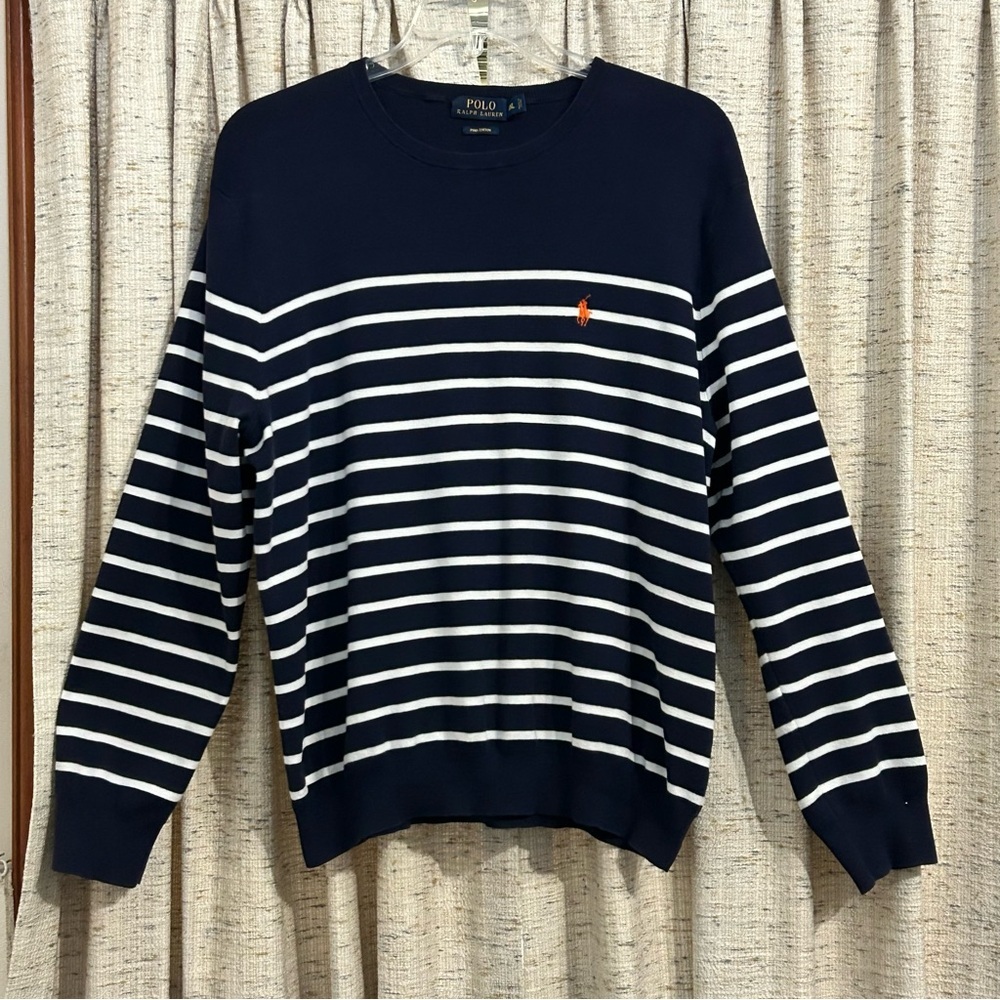 Polo Ralph Lauren Cotton Crewneck Stripe Sweater - XXL